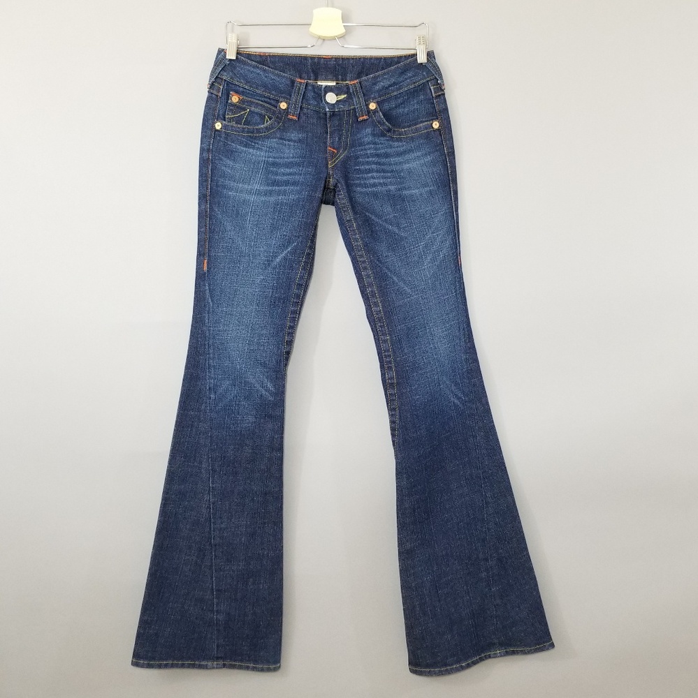 True Religion Joey Dark Wash Denim Flare Jeans